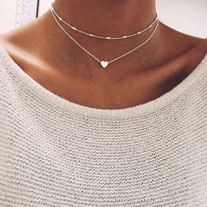 Tiny Heart Choker Necklace