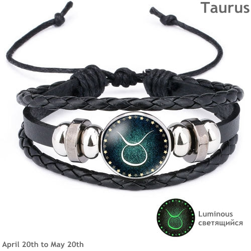 Luminous Bracelet Men Leather