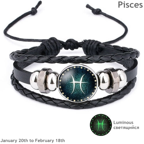 Luminous Bracelet Men Leather